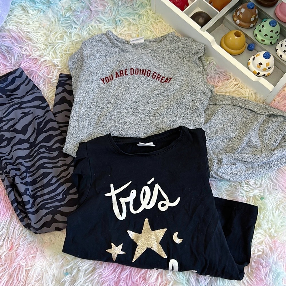 Zara Fall dress legging shirt bundle 3 pieces girls size 7 like new clothes